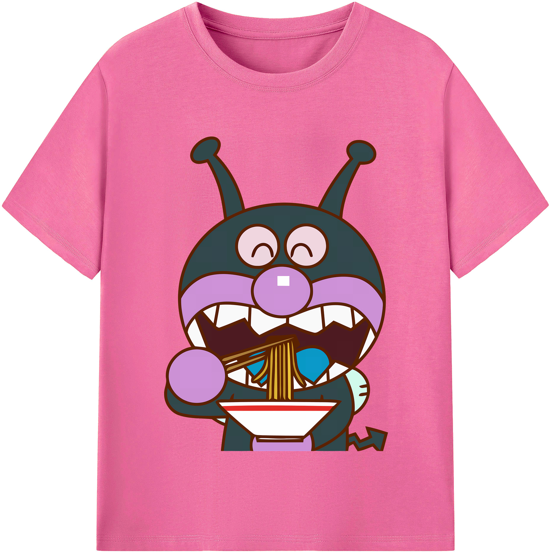 （画像用） アンパンマン Anpanman レディースカジュアルプリントTシャツ（綿100％）